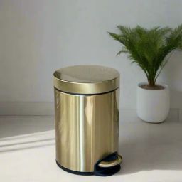 Mason Home Dune Bronze Gold Metal Alloy Dustbin (5L)-11