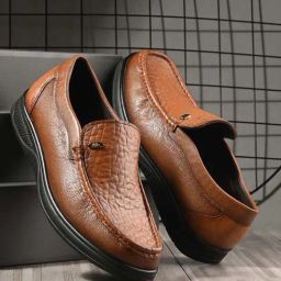 Hitz Luxure Men's Tan Formal Loafers-image-44