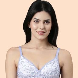 Enamor Lilac Marble Cotton Printed Bra-image-38