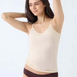Wunderlove by Westside Beige Cotton-Blend Camisoles - Pack of 2-image-89