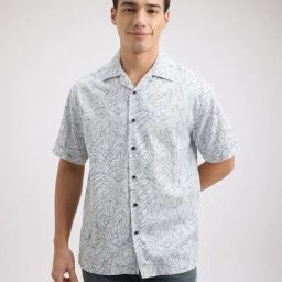 Pepe Jeans White Cotton Relaxed Fit Printed Shirt-image-98