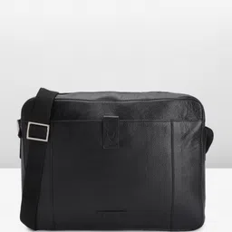 Hidesign Men BENNETT Textured Leather Messenger Bag-image-45