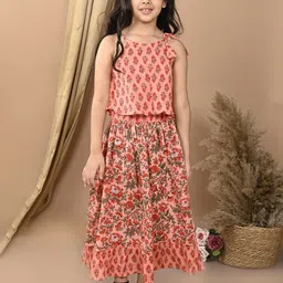 Kinder Kids Girls Printed Cotton Ready to Wear Lehenga With Blouse-image-95