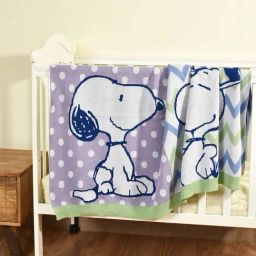 MiArcus Peanuts Snoopy Multicolor Cotton 410 GSM Knitted Baby Blanket-18