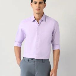 Arrow Purple Cotton Slim Fit Shirt-image-79