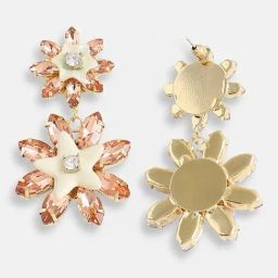 Sohi Gold Plated Designer Stone Party Drop Earrings image 5