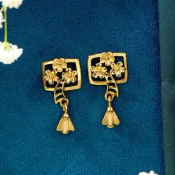 P.N.Gadgil Jewellers 22KT (916) BSI Gold Delight Garden Dangler Earring for Women-picture-21