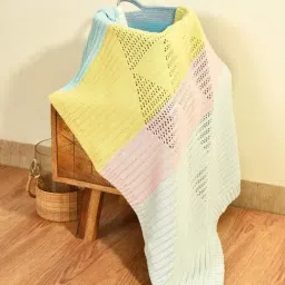 MiArcus Multicolor Cotton 600 GSM Knitted Baby Blanket-image-95