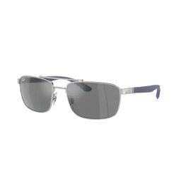 RAY-BAN Unisex UV Protected Grey Lens Rectangle Sunglasses - 0RB3737003/6G60-28