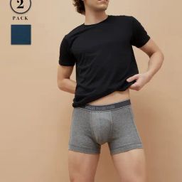 Fame Forever by Lifestyle Grey & Blue Trunks - Pack of 2-picture-33