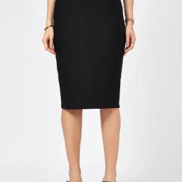 Annabelle By Pantaloons Black Rayon Slim Fit  Skirts-image-39