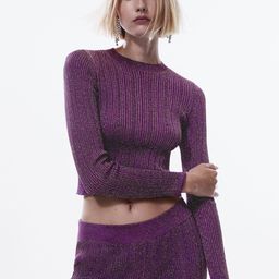 MANGO Women Blingy Crop Pullover-image-81