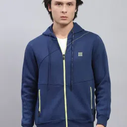 Rock.It Navy Blue Regular Fit Hooded Sweatshirt-image-41
