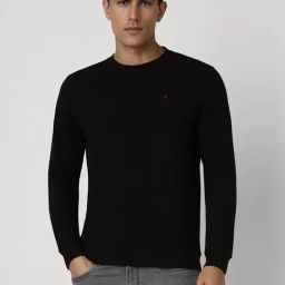 Van Heusen Black Regular Fit Texture Sweatshirt-picture-31