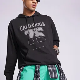 glitchez Varsity Flex Typography Hooded Oversized Sweatshirt-image-61