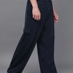 Difference Of Opinion Navy Cotton Relaxed Fit Track Pants-image-19