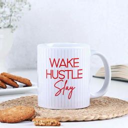 FNP White & Red Ceramic Sip Of Success Mug (325ml)-36