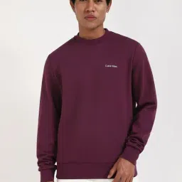 Calvin Klein Jeans Maroon Cotton Regular Fit Sweatshirt-picture-39