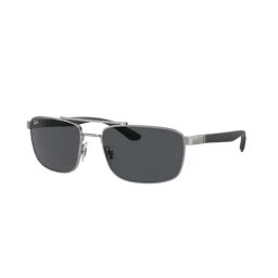 Ray-Ban Grey Rectangular Unisex Sunglasses-image-9