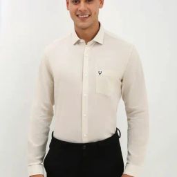Allen Solly Beige Slim Fit Shirt-image-42