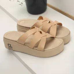 Carlton London Women's Beige Slides-picture-48