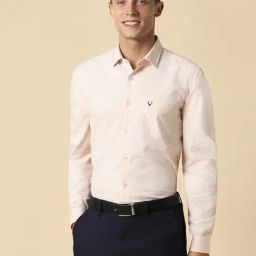Allen Solly Beige Slim Fit Printed Shirt-image-74