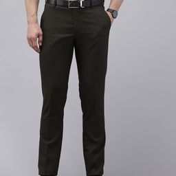 Arrow Men Checked Original Tapered Fit Formal Trousers-image-64