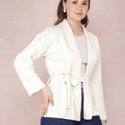 Crimsoune Club White Self Design Shrug-picture-43
