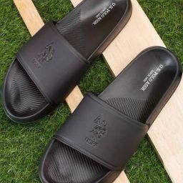 U.S. Polo Assn. Men's Black Slides-43