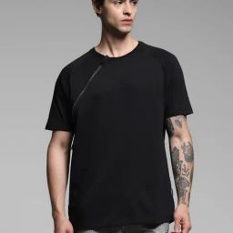 Jack & Jones Black Cotton Regular Fit T-Shirt-picture-9