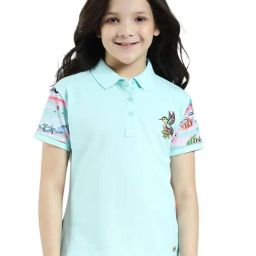 Monte Carlo Girls Blue Printed T-Shirt-image-80