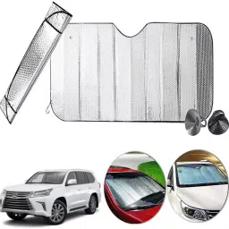 Auto Pearl F152 Dashboard Sun Shade Cover with Suction Cup for Lexus LX (Silver)-19