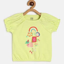 MINI KLUB Infants Girls Graphic Printed Round Neck Cotton Top-image-19
