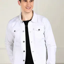 GREENFLAIR Men Striped Crop Running Denim Jacket-15