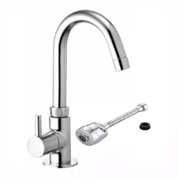 Fastgear Sink Tap Brass & Steel Chrome Finish Silver, FG1071-image-99