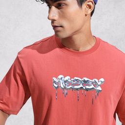 WROGN Typography Printed Drop-Shoulder Sleeves Pure Cotton T-shirt-image-18