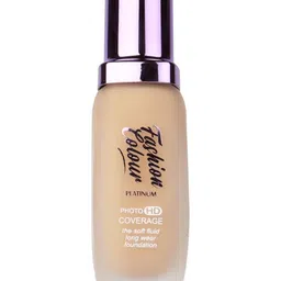 Fashion Colour Platinum Photo HD Coverage Soft Fluid Foundation 45 ml - Soft Tan 02-19