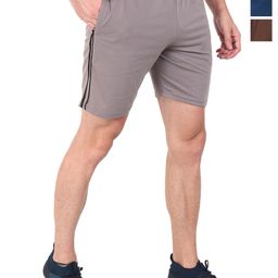 ZEFFIT Men Striped Mid-Rise Above Knee Running Shorts-image-29