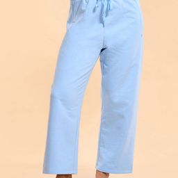 Enamor Essentials Mid Rise Relaxed Fit Ankle Length Fur Back Cozy Pant-E405-image-9