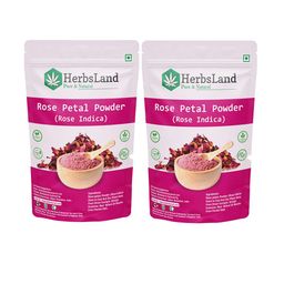 HerbsLand Set Of 2 Pure Rose Petal Powder For Hydration & Skin Brightening - 100 g Each-35