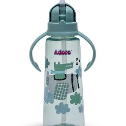 Adore Pro Bling Straw Sipper with Handle & Retractable Head Blue - 270 ml-3