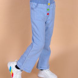 Superminis Solid Stretchable Denim Jeans - Sky Blue-image-90