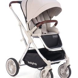 Babyhug Premium Stroller with Reversible Seat and Aluminium Frame - Grey-image-6