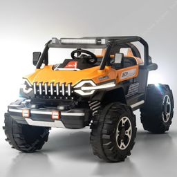 Baybee Furi Mini Rechargeable Battery Operated Jeep for Kids, Ride on Toy Kids Car with Bluetooth, Music & Light (Orange)-15