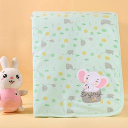 Simply Sinker Towel & Wrapper with Elephant Embroidery L 80 x B 105 cm - Mint-image-65