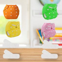 Sparkle Joy Washable & Reusable Cloth Diapers Combo Pack of 4 Freesize With 4 organic cotton White inserts (Multicolour)-15