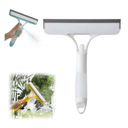 COZY VIBES 3 in 1 Window Cleaning Tool for Car Indoor Outdoor High Windows Window Squeegee with Spray, Multifunction Magic Broom Brush Squeeze Silicone Broom Sweeping Shower Squeegee - PACK OF 1 - COLOR MAY VARY-picture-21