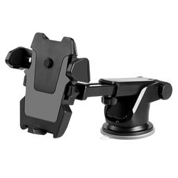 MOMISY Car Mount Adjustable Car Mobile Phone Holder Stand Universal Long Arm, for Dashboard & Windshield, 360 Rotational, Strong Suction Cup for Smartphones (Black)-4