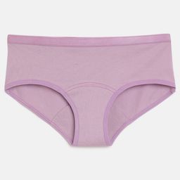 Mackly Cotton Elastane Solid Leak Proof Panty - Lavender-image-76