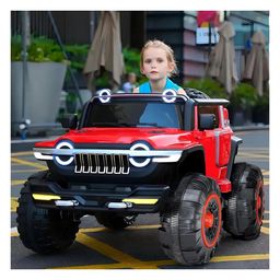 Little pup Battery Operated Ride On Jeep with Music and Lights Red-18
